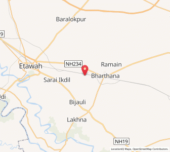 Map of Nagla Bihar, Uttar Pradesh