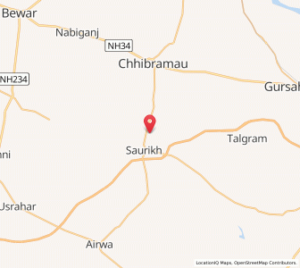 Map of Nagla Pite, Uttar Pradesh