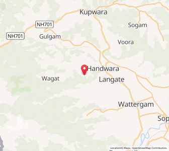 Map of Nagradnar, Kashmir