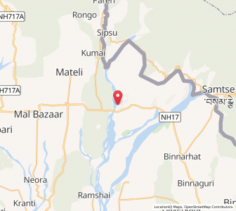 Map of Nagrakata, West Bengal
