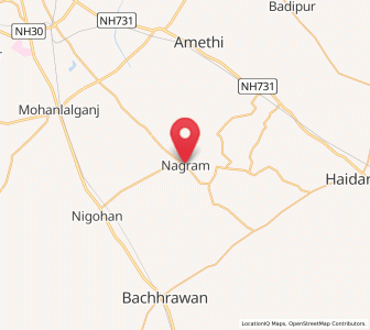 Map of Nagram, Uttar Pradesh