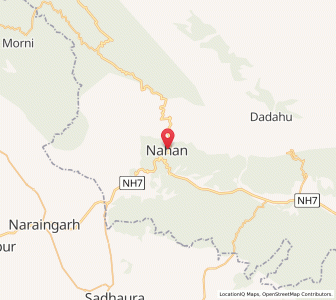 Map of Nahan, Himachal Pradesh