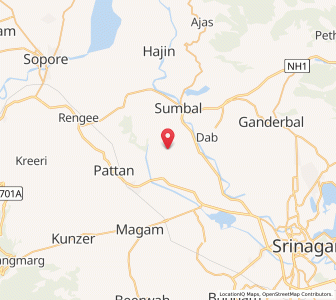 Map of Najan, Kashmir