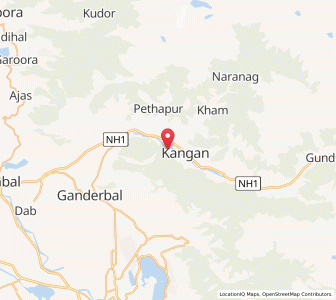 Map of Najawan, Kashmir