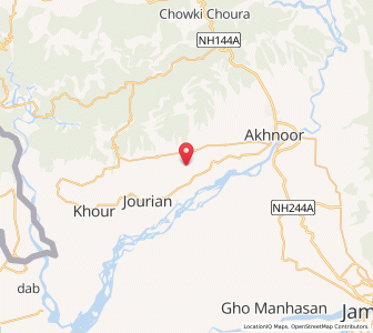 Map of Najle Chak, Kashmir