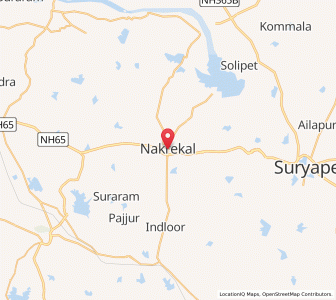 Map of Nakrekal, Andhra Pradesh
