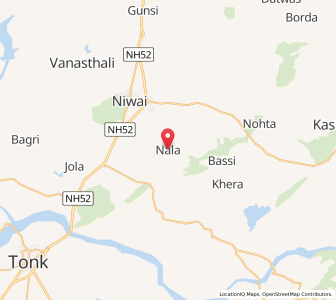 Map of Nala, Rajasthan