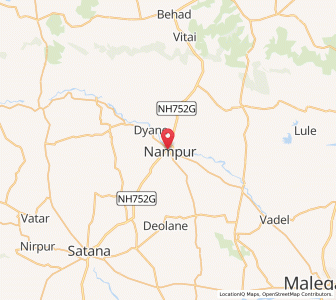Map of Nampur, Maharashtra