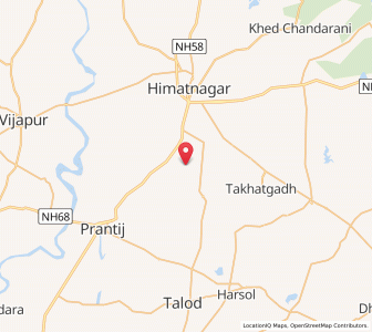 Map of Nananpur, Gujarat