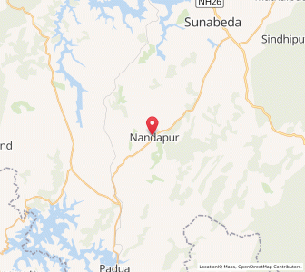 Map of Nandapur, Odisha