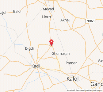 Map of Nandasan, Gujarat