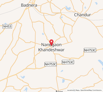 Map of Nandgaon Kaji, Maharashtra