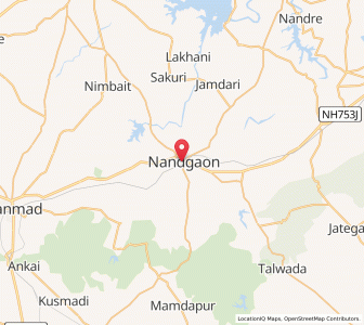 Map of Nāndgaon, Maharashtra