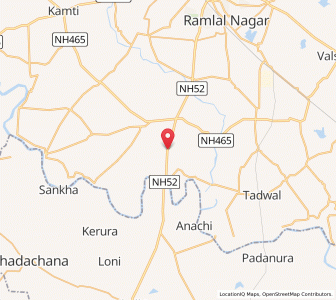 Map of Nandnee, Maharashtra