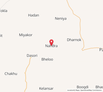 Map of Nandra, Rajasthan