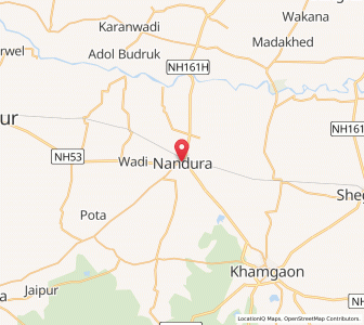 Map of Nāndūra Buzurg, Maharashtra