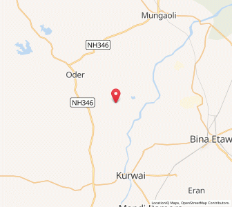 Map of Nanoti, Madhya Pradesh