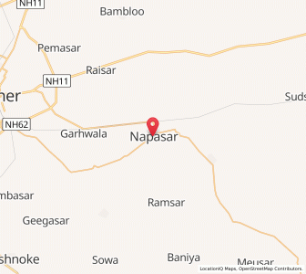 Map of Napasar, Rajasthan