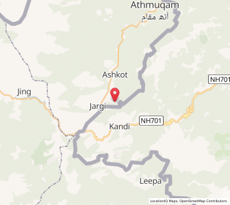 Map of Nar Haji, Kashmir