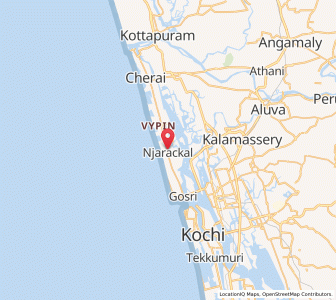 Map of Narakal, Kerala