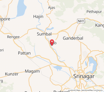 Map of Naranbagh, Kashmir