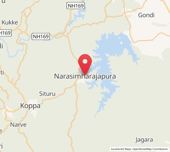 Map of Narasimharajapura, Karnataka