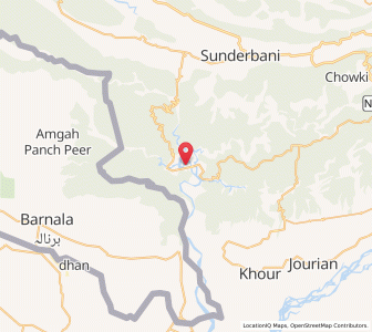 Map of Narbehra, Kashmir