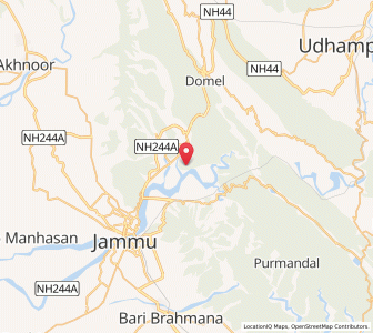 Map of Naren, Kashmir