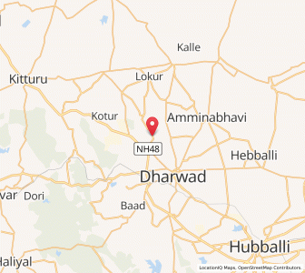 Map of Narenda, Karnataka