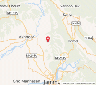 Map of Nargara, Kashmir