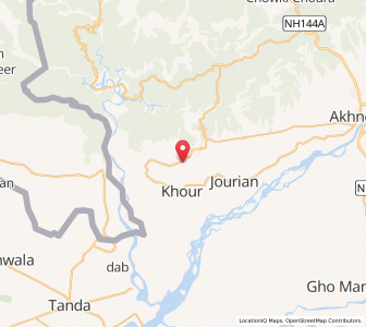 Map of Nariana, Kashmir
