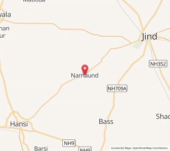Map of Narnaund, Haryana