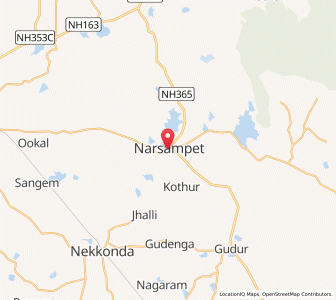 Map of Narsampet, Andhra Pradesh