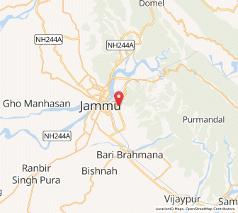 Map of Narwal Bala, Kashmir