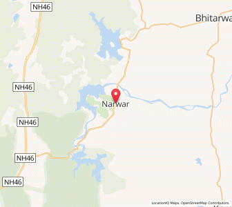 Map of Narwar, Rajasthan