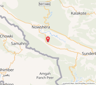 Map of Nashur, Kashmir