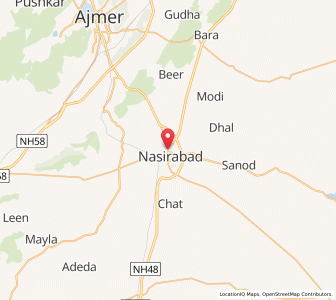 Map of Nasirabad, Rajasthan