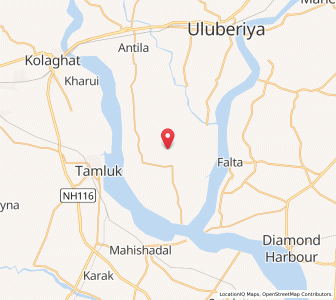 Map of Naskarpur, West Bengal