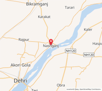 Map of Nasriganj, Bihar