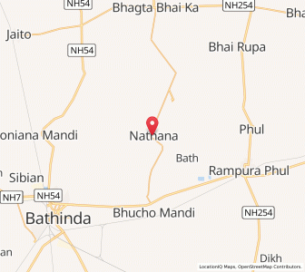 Map of Nathana, Punjab