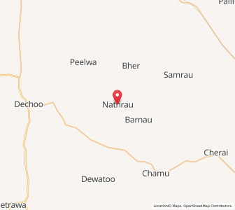 Map of Nathrau, Rajasthan