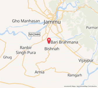 Map of Naugiran, Kashmir