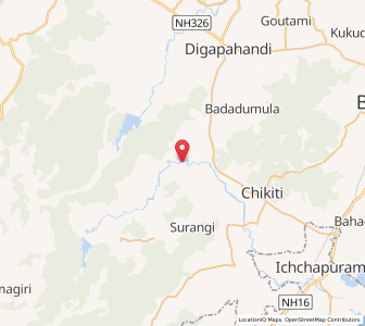 Map of Naupadapenth, Odisha