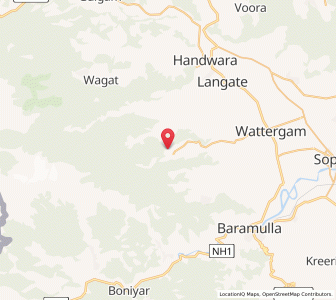 Map of Naupur, Kashmir