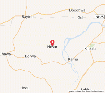 Map of Nausar, Rajasthan