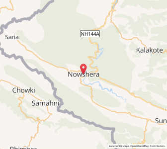 Map of Naushahra, Kashmir