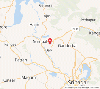 Map of Nawabbagh, Kashmir