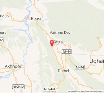 Map of Nawain, Kashmir