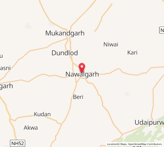 Map of Nawalgarh, Rajasthan
