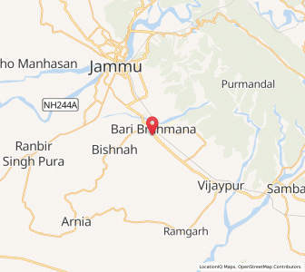 Map of Nawanabad, Kashmir